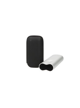 Angelo Zigarrenetui Silber/Carbon teleskopisch für 2 Zigarren