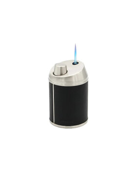 Adorini Jet Edge Tischfeuerzeug Schwarz/Chrom mit Jet-Flamme