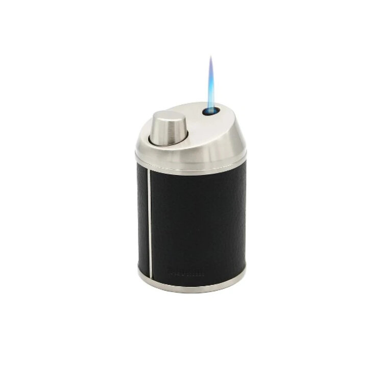 Adorini Jet Edge Tischfeuerzeug Schwarz/Chrom mit Jet-Flamme