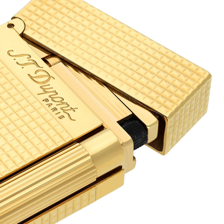 S.T. Dupont Ligne 2 Feuerzeug Diamantmuster Gelbgold 016284