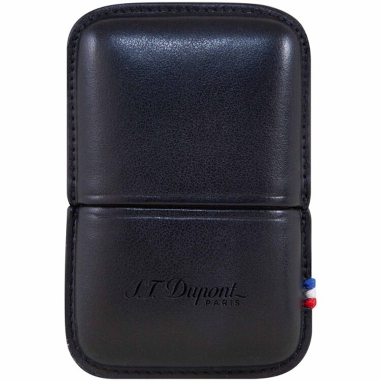 S.T. Dupont Feuerzeug-Etui Ligne 2 Leder Schwarz 183070