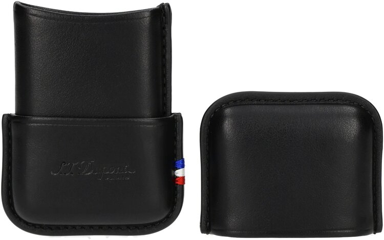 S.T. Dupont Feuerzeug-Etui Ligne 2 Leder Schwarz 183070