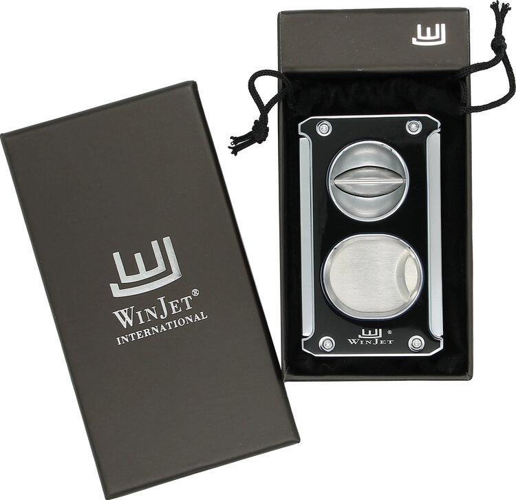 Winjet Zigarrenschneider 3 in 1 Schwarz/Chrom