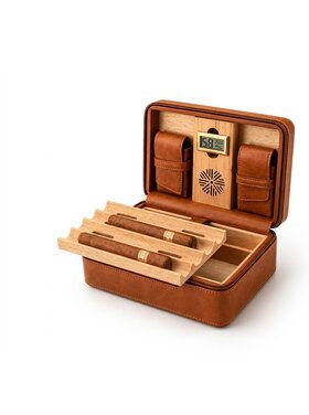 Guevara ZD013 Reisehumidor Braun für 8 Zigarren