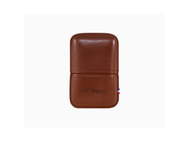 S.T. Dupont Feuerzeug-Etui Ligne 2 Leder Braun