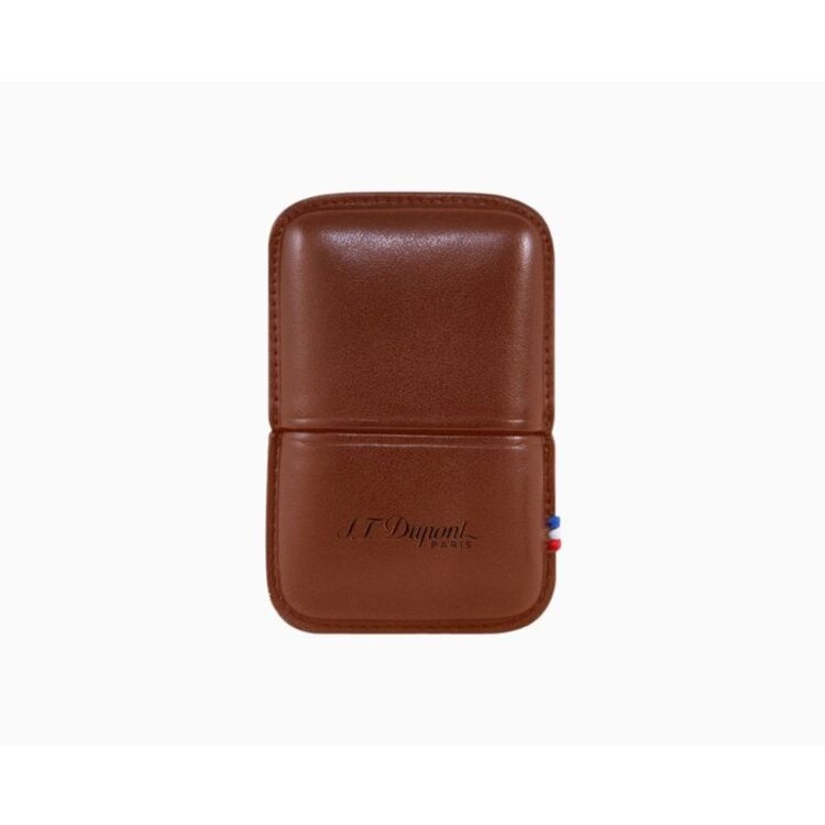 S.T. Dupont Feuerzeug-Etui Ligne 2 Leder Braun