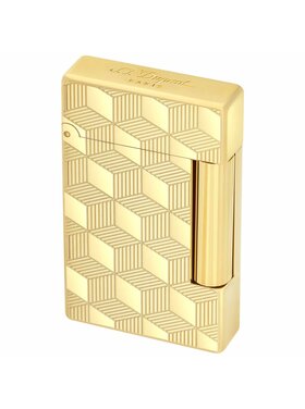 S.T. Dupont Initial Feuerzeug Cube Gelbgold 020841