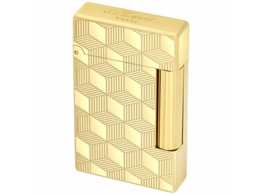 S.T. Dupont  Feuerzeug Initial Cube Gelbgold