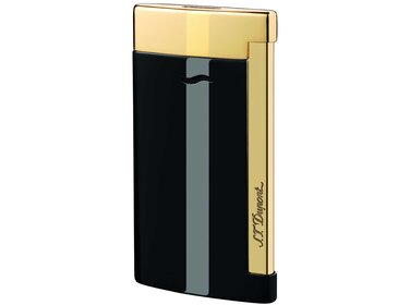 S.T. Dupont Slim 7 Feuerzeug Schwarz/Gold 027708