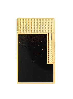 S.T. Dupont Le Grand Feuerzeug Cling Dust Schwarz/Gelbgold C23012CL