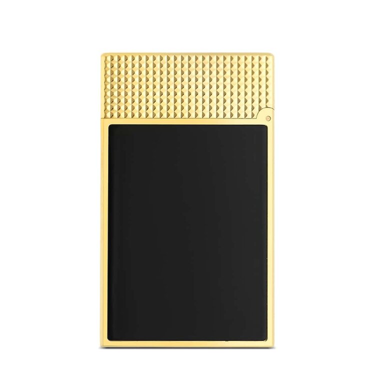 S.T. Dupont Le Grand Feuerzeug Cling Dust Schwarz/Gelbgold C23012CL