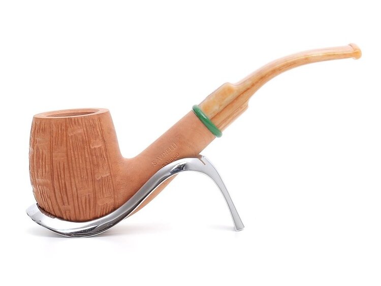 Savinelli Savinelli Bamboo Rusticated 607 Billiard Bent Pfeife
