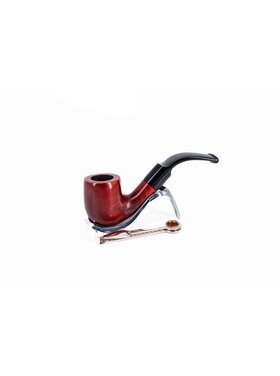 Adsorba Bent Billiard Bruyère-Pfeife, rotbraun, gebogen (Art. Adsorba-80218-7)