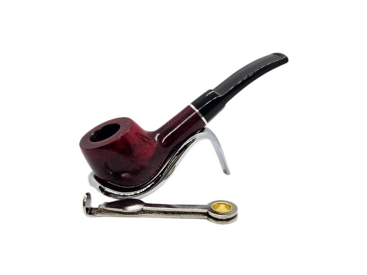 Angelo Angelo Midi Bruyère-Pfeife, burgunderrot, 9-mm-Filter (36)