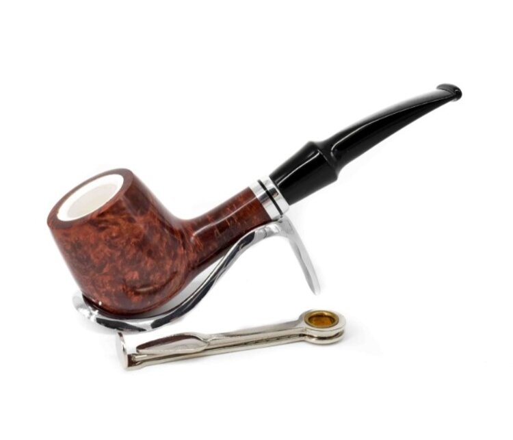 Angelo Angelo Billiard Meerschaumeinsatz-Pfeife, Bruyère, 9-mm-Filter