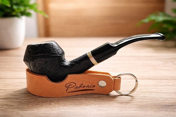 Angelo Angelo Bulldog-Pfeife mit Meerschaum-Einsatz, matt schwarz