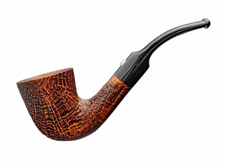 Barling Barling Marylebone Bent Calabash Bruyère-Pfeife, sandgestrahlt