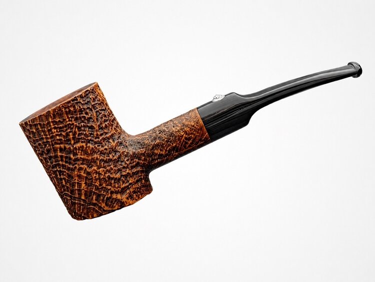 Barling Barling Marylebone Half Bent Poker Bruyère-Pfeife, Sattelmundstück