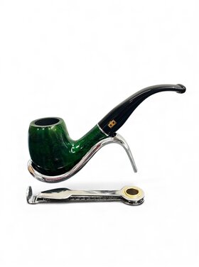 Design Berlin Billiard Bruyère-Pfeife, dunkelgrün (Art. db-85045-1)