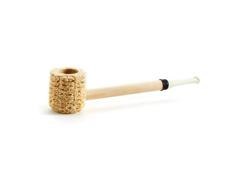 Missouri Meerschaum Company Missouri Meerschaum Company Natural Short Stop Maiskolbenpfeife, gerade, lang