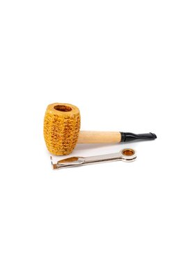 Missouri Meerschaum Company Tom Sawyer Maiskolbenpfeife, gerade, kurz, ohne Filter