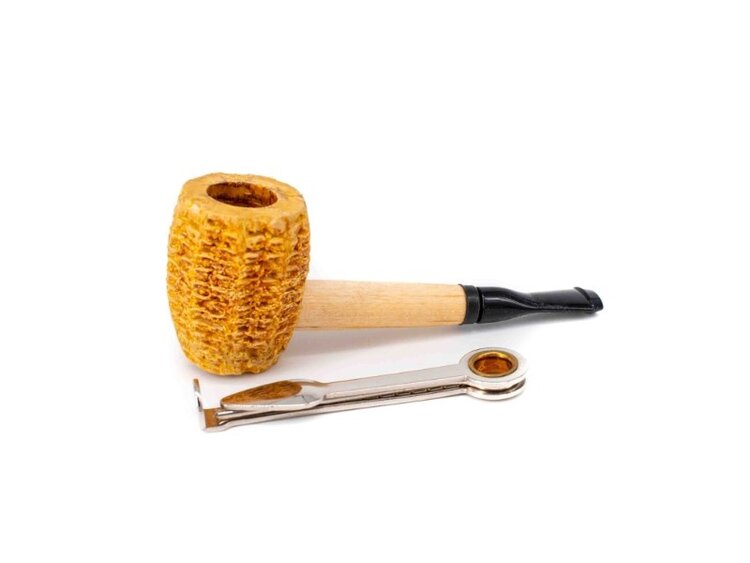 Missouri Meerschaum Company Missouri Meerschaum Company Tom Sawyer Maiskolbenpfeife, gerade, kurz, ohne Filter