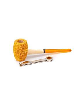 Missouri Meerschaum Company Huck Finn Maiskolbenpfeife, gerade, lang, ohne Filter