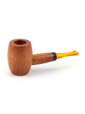 Missouri Meerschaum Company Ozark Mini Hartholzpfeife, gerade, gelbes Mundstück