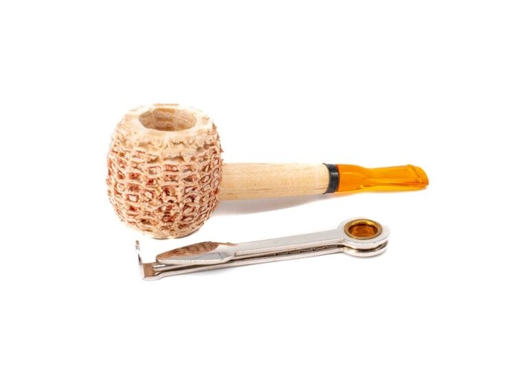 Missouri Meerschaum Company Missouri Meerschaum Company Corn Cob Morgan Natural Maiskolbenpfeife, gerade, ohne Filter