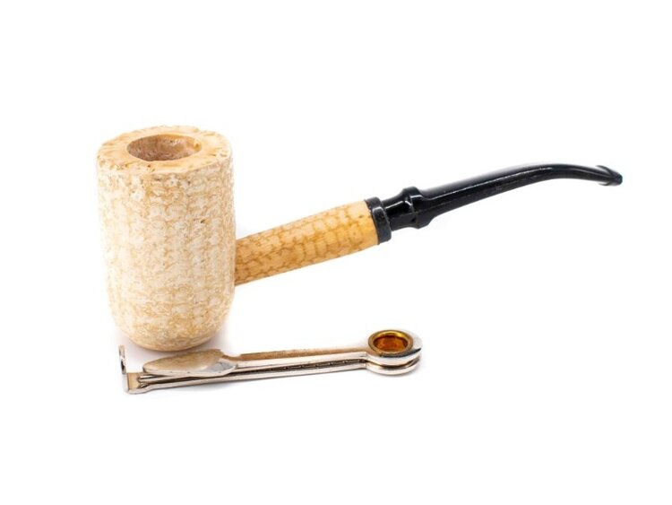 Missouri Meerschaum Company Missouri Meerschaum Company Diplomat 5th Avenue Maiskolbenpfeife, poliert, gebogen, 6 mm