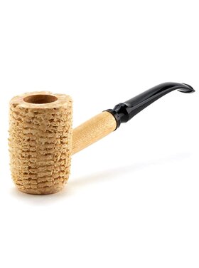 Missouri Meerschaum Company Natural Diplomat 5th Avenue Maiskolbenpfeife, gebogen