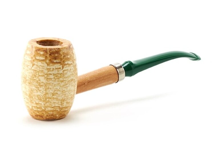 Missouri Meerschaum Company Missouri Meerschaum Company Boone 621 Maiskolbenpfeife, gebogen, grünes Dänisch-Mundstück