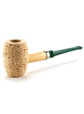 Missouri Meerschaum Company Natural Boone Maiskolbenpfeife, gerade, grünes Mundstück