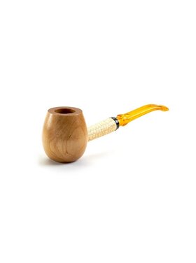 Missouri Meerschaum Company Maple Hardwood Apple Diplomat Pfeife, gebogen