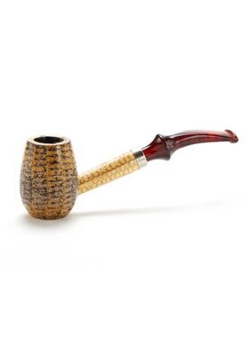 Missouri Meerschaum Company Charles Towne Maiskolbenpfeife, gebogen, ohne Filter