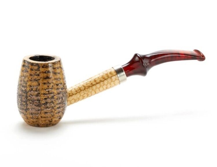 Missouri Meerschaum Company Missouri Meerschaum Company Charles Towne Maiskolbenpfeife, gebogen, ohne Filter