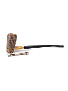 Missouri Meerschaum Company Wizard Cobbit Maiskolbenpfeife, lang, gebogen