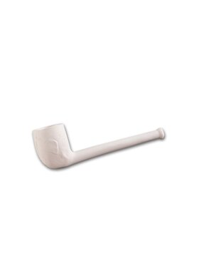 Padonio Probierpfeife mit Muster, weiss, 11 cm
