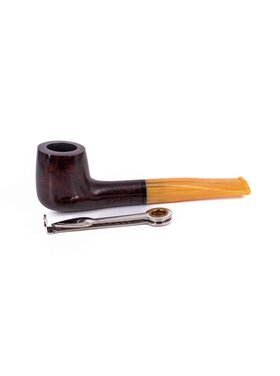 Padonio Line 4 Bruyère-Pfeife, rotbraun, gerade, 9 mm