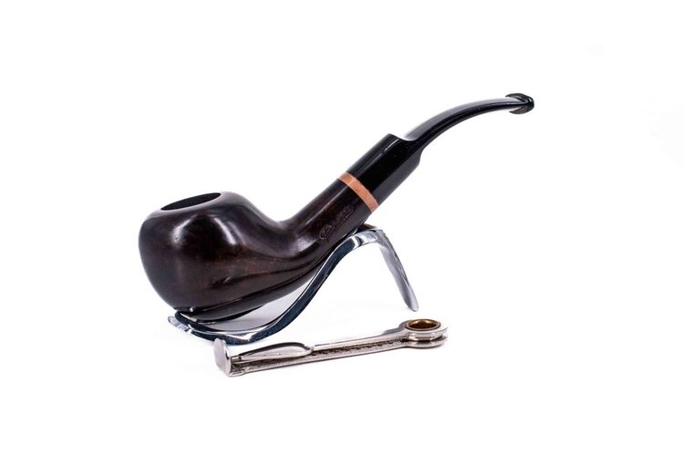 Padonio Padonio Woodring 1 Bruyère-Pfeife, dunkelbraun, gebogen