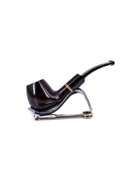 Padonio Woodring 7 Rosenwurzel-Pfeife, dunkelbraun, gebogen