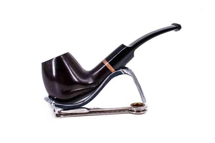 Padonio Padonio Woodring 7 Rosenwurzel-Pfeife, dunkelbraun, gebogen