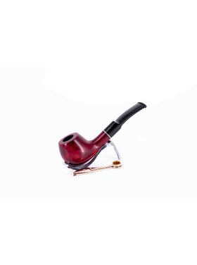 Padonio Silver Ring 2024 Bent-Pfeife, rotbraun
