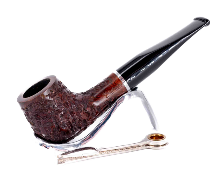 Padonio Padonio Rustizierte Bruyère-Pfeife dunkelbraun, gerader Acrylschaft