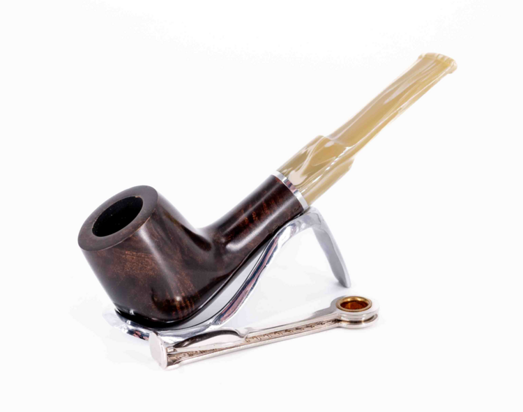Padonio Padonio Silver Ring Bruyère-Pfeife dunkelbraun, gerade (2)