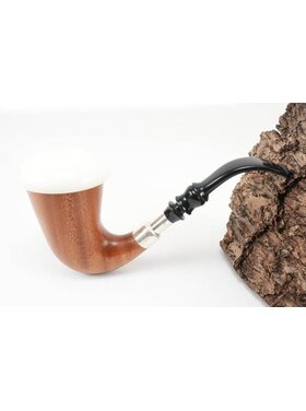 Padonio Calabash Meerschaumpfeife mit Silberverzierung