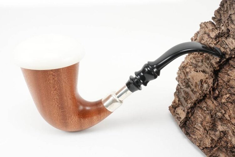 Padonio Padonio Calabash Meerschaumpfeife mit Silberverzierung