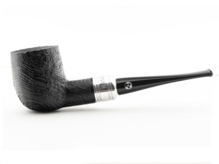 Rattray's Rattray's Newcastle Sandblast Billiard Bruyère-Pfeife, Metallring