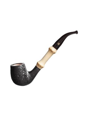 Rattray's Bamboo Bent Sandblast Black Pfeife