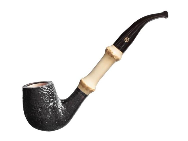 Rattray's Rattray's Bamboo Bent Sandblast Black Pfeife